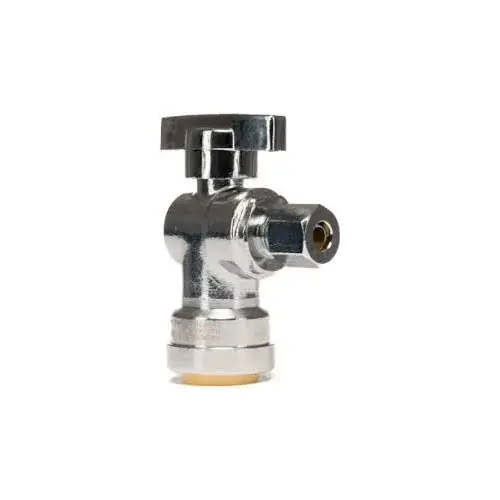 Quarter Turn Angle Stop Valve - 1/2" x 3/8" OD Chrome Quarter Turn Angle Stop Valve - 1/2" x 3/8" OD Chrome