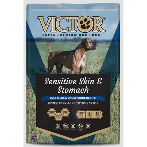 Victor Sensitive Skin & Stomach Beef Meal & Brown Rice Recipe - 30 lb Bag