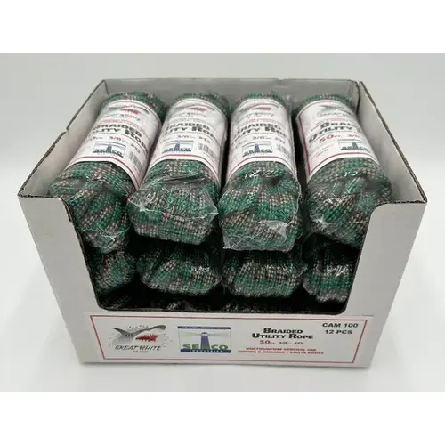 3/8"X50 ft CAMO ROPE HANKS CAM 100 12/HANKS
