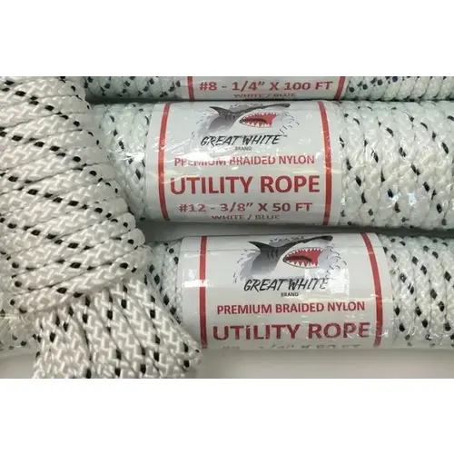 Braided Utility Rope 1/4" x 100 ft - 12 Hanks Braided Utility Rope 1/4" x 100 ft - 12 Hanks