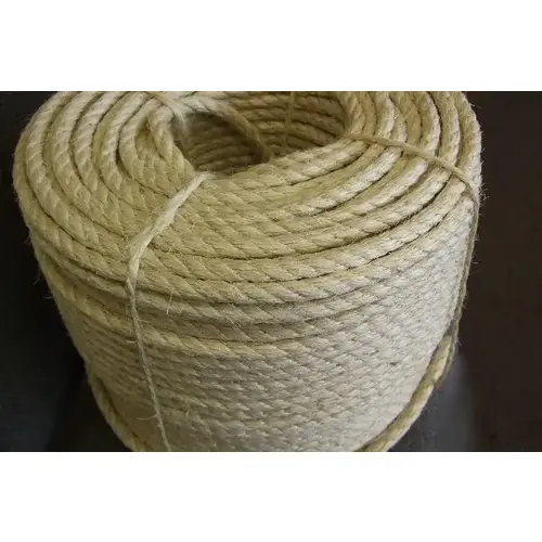 Sisal Rope 3-Strand 1/2" x 600 ft Coil Sisal Rope 3-Strand 1/2" x 600 ft Coil