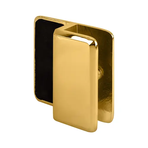 Beveled Style Frameless Shower Door Stop 1/4" to 3/8" (6mm to 10mm) Glazing Thickness Polished Brass Finish Beveled Style Frameless Shower Door Stop 1/4" to 3/8" (6mm to 10mm) Glazing Thickness Polished Brass Finish