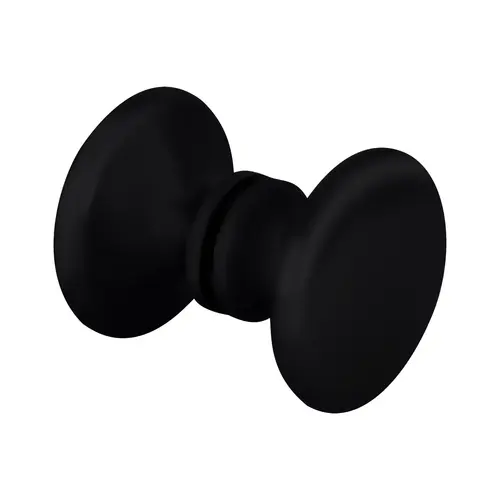 Matte Black Traditional Style Back-to-Back Shower Door Knobs