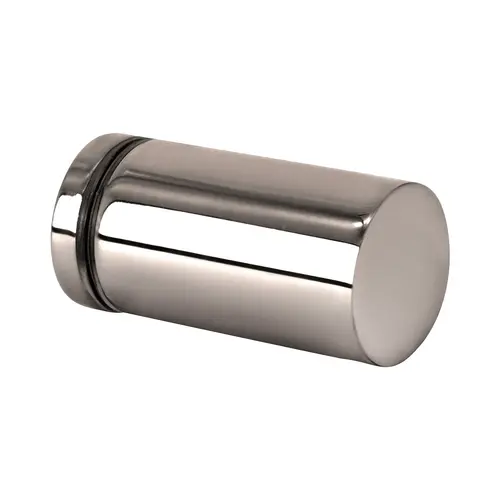 Cylinder Style Single Sided Shower Door Knob For 1/4" to 1/2" (6 to 12mm) Glazing Thickness Polished Nickel Finish Cylinder Style Single Sided Shower Door Knob For 1/4" to 1/2" (6 to 12mm) Glazing Thickness Polished Nickel Finish