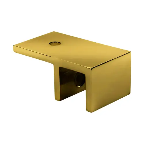 Ceiling Mount Sleeve Over Glass Clamp For 5/16" to 1/2" (8 to 12mm) Glazing Thickness Polished Brass Finish Ceiling Mount Sleeve Over Glass Clamp For 5/16" to 1/2" (8 to 12mm) Glazing Thickness Polished Brass Finish
