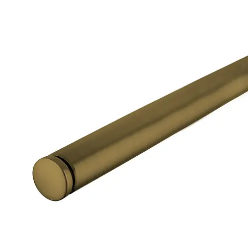 Tube with One End Cap For 1/4" to 1/2" (6mm to 12mm) Glazing Thickness Brushed Bronze Finish Tube with One End Cap For 1/4" to 1/2" (6mm to 12mm) Glazing Thickness Brushed Bronze Finish