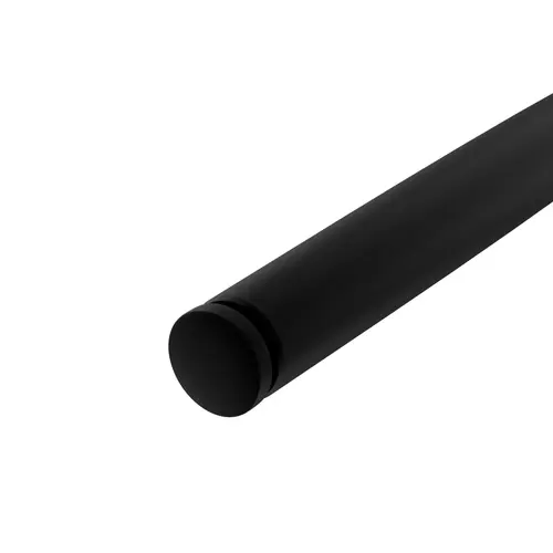 Tube with One End Cap For 1/4" to 1/2" (6mm to 12mm) Glazing Thickness Matte Black Finish Tube with One End Cap For 1/4" to 1/2" (6mm to 12mm) Glazing Thickness Matte Black Finish