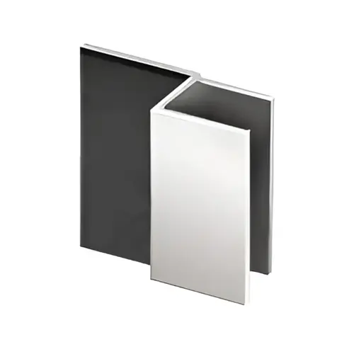 Polished Chrome Square Door Stop for 1/2" Glass Polished Chrome Square Door Stop for 1/2" Glass