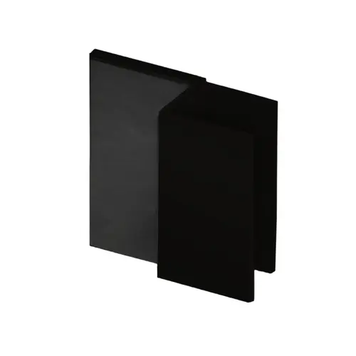 Square Door Stop for 1/2" Glazing Thickness Matte Black Finish