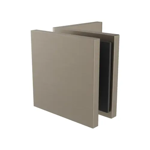 Brushed Nickel Fixed Panel Square Clamp With Large Leg Brushed Nickel Fixed Panel Square Clamp With Large Leg