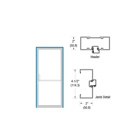 Custom Size Clear Anodized Class 1 Series 451 Open Back Butt Hinge Up and Over Frame Complete (1F) Custom Size Clear Anodized Class 1 Series 451 Open Back Butt Hinge Up and Over Frame Complete (1F)