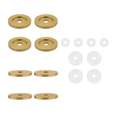 Replacement Washers For Back To Back Solid Pull Handle 1-1/4" and 3/4" Washer Diameter Satin Brass Finish