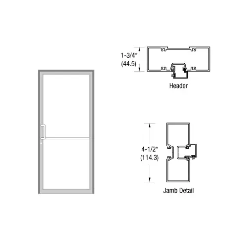 Custom Sized Clear Anodized Series 450 Tubular Butt Hinge Up and Over Frame Complete (1F) Custom Sized Clear Anodized Series 450 Tubular Butt Hinge Up and Over Frame Complete (1F)