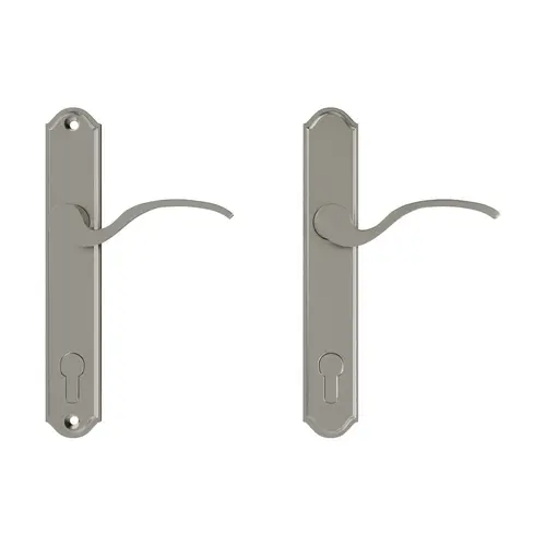 Munchen Handle Set 1-3/4 Thick Active Door With Key Cylinder Satin Nickel Finish