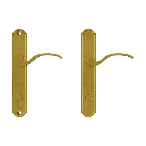Munchen Handle Set 1-3/4 Thick Active Door With Key Cylinder Brass Finish
