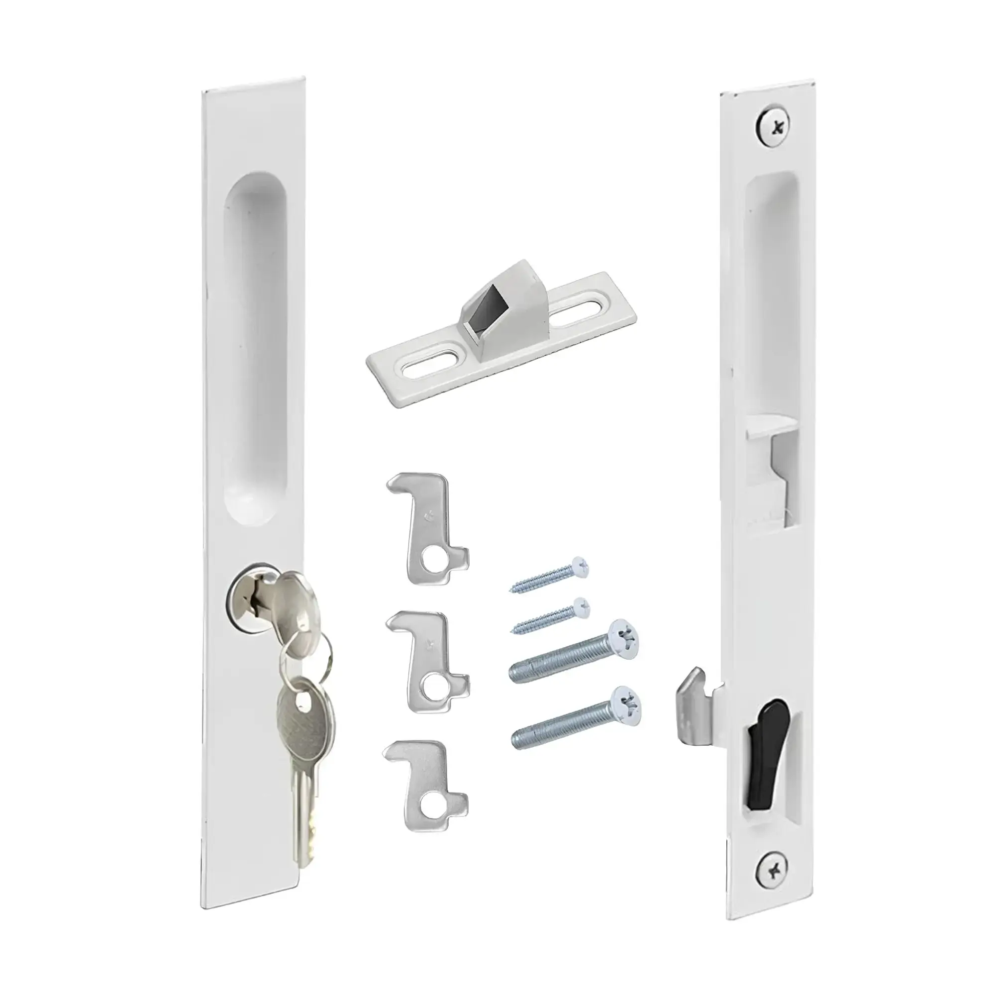 サルート ジャイプール 3点セット Brixwell 900-21019w Patio Door Handle Set With Keeper And S Cam