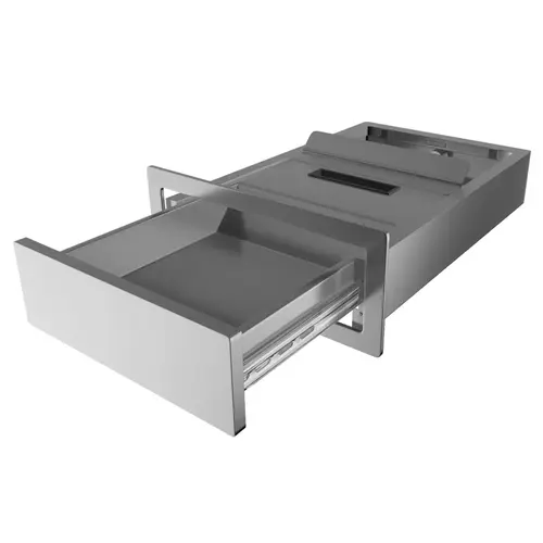 Thru Wall Transaction Drawer Extends 17" L Type 12" Width x 24" Depth x 3-3/4" Height Steel