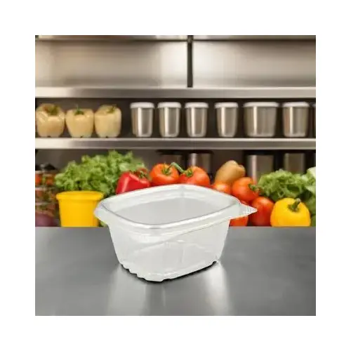 Deli Container Hinged 6 OZ PET Clear - pack of 400 Deli Container Hinged 6 OZ PET Clear - pack of 400