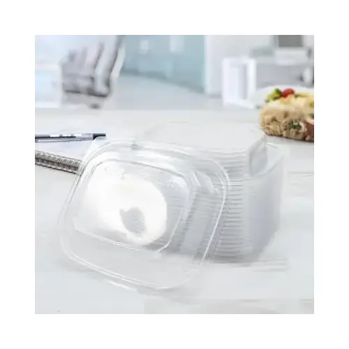 Dart ClearPac Deli Container Base & Lid Combo With Dome Lid 12 OZ OPS Clear Rectangle - pack of 1000