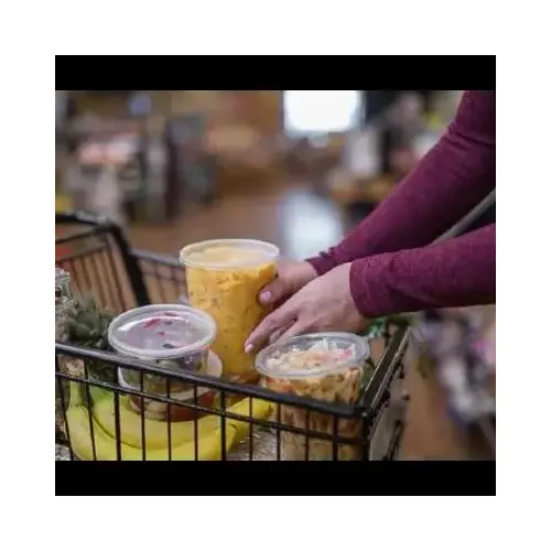 Victoria Bay Deli Container Base 24 OZ PP Clear Round - pack of 500