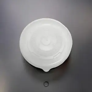 Planet+ PP-FC-LID Planet+ Lid Flat CPLA Translucent Round For 12-16-32 OZ Container - pack of 500