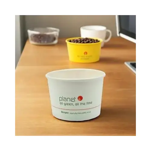 Planet+ Food Container 8 OZ PLA White Laminated - pack of 1000 Planet+ Food Container 8 OZ PLA White Laminated - pack of 1000