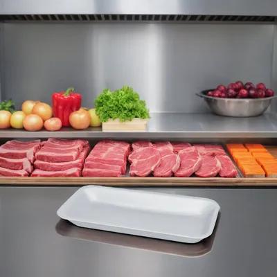 NPX ONE 100072244 10P Meat Tray 5.5X10.75X1.18 IN Polystyrene Foam White Rectangle - pack of 500