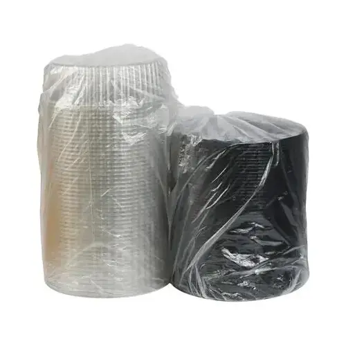 Cake Container & Lid Combo With High Dome Lid 11.25X3.5 IN PET Clear Black Round Fluted - pack of 50