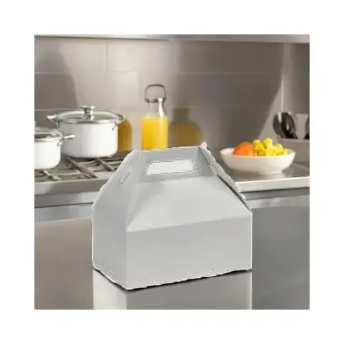 Lunch Take-Out Box Barn 8.5X5.5X3.5 IN SBS Paperboard White Rectangle - pack of 150 Lunch Take-Out Box Barn 8.5X5.5X3.5 IN SBS Paperboard White Rectangle - pack of 150