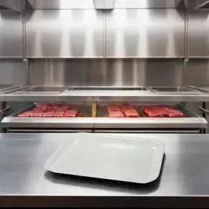 NPX ONE 100072335 15P Meat Tray 8X14.75X1.45 IN Polystyrene Foam White Heavy - pack of 200