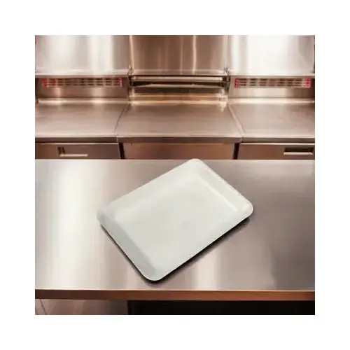 16HS Meat Tray 7.38X12.38X0.63 IN Polystyrene Foam Shallow White Heavy - pack of 250 16HS Meat Tray 7.38X12.38X0.63 IN Polystyrene Foam Shallow White Heavy - pack of 250