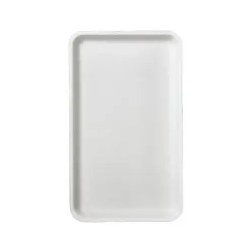 16S Meat Tray 7.38X12.38X0.63 IN 1 Compartment Polystyrene Foam White Rectangle - pack of 250