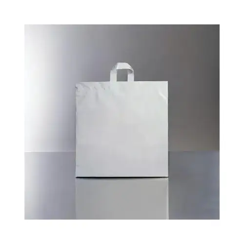 Catering Bag 18X17.5X18 IN White With Clip Loop Handle Closure - pack of 100