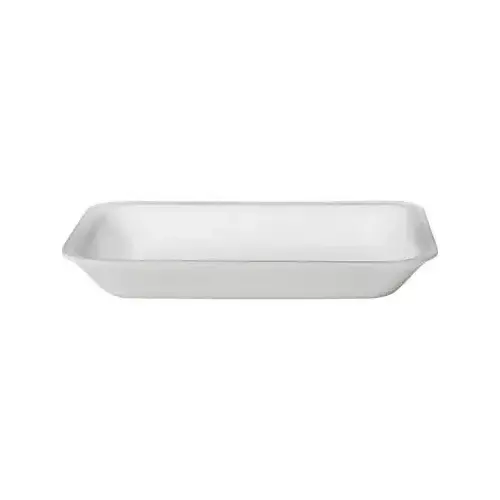 2PL Meat Tray 5.81X8.31X1.19 IN Polystyrene Foam White Heavy - pack of 500