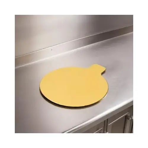 Cake Board 3.25 IN Paperboard Gold Round With Tab - pack of 500