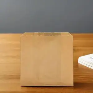 Looking Natural 320312 Looking Natural Sandwich Bag 6X2X9 IN Paper Kraft Grease Resistant Gusset - pack of 1000