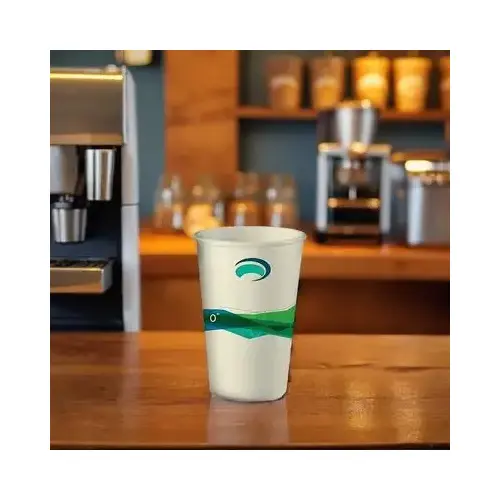 Cold Cup 32 OZ Single Wall Poly-Coated Paper Blue White - pack of 500