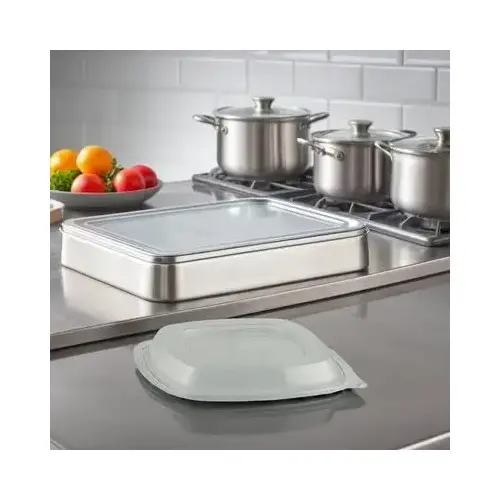 Crystal Classics Lid Dome 8.13X8.13X0.97 IN RPET Clear Square For Bowl - pack of 150