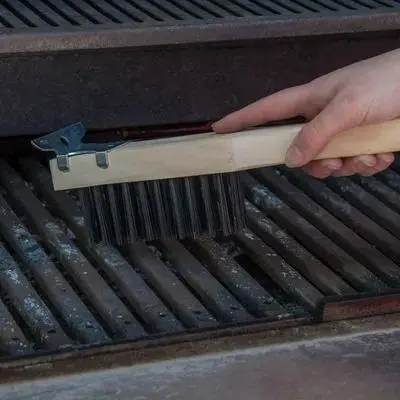 CFS Brands Grill Brush 20 IN Carbon Steel Wood 4557100 CFS Brands Grill Brush 20 IN Carbon Steel Wood 4557100