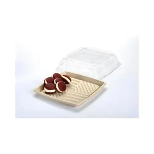 Lid 12.55X12.55X2.93 IN PET Clear Square For Platter - pack of 25