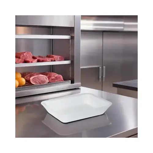4DD Meat Tray 7.25X9.25X1.75 IN Polystyrene Foam White Heavy - pack of 400 4DD Meat Tray 7.25X9.25X1.75 IN Polystyrene Foam White Heavy - pack of 400
