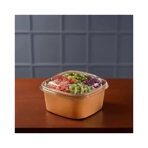 Lid Paper Kraft Square For 12-16 OZ Bowl - pack of 300 Lid Paper Kraft Square For 12-16 OZ Bowl - pack of 300