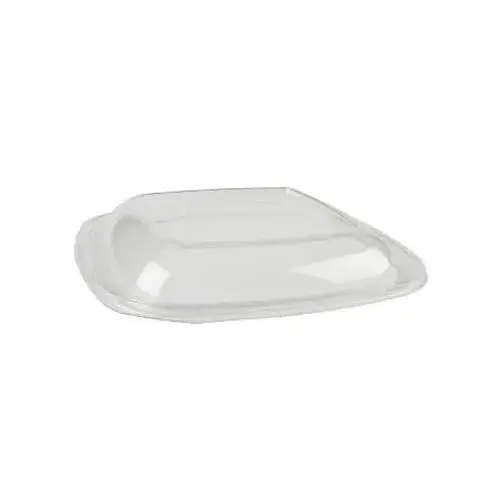 Lid Dome 5.63X5.63X0.63 IN 1 Compartment PET Clear Square For 12-16 OZ Bowl Unhinged - pack of 500 Lid Dome 5.63X5.63X0.63 IN 1 Compartment PET Clear Square For 12-16 OZ Bowl Unhinged - pack of 500