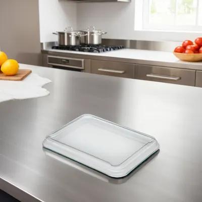 Sabert 56580G390 Lid Medium (MED) 6.5X8.5 IN 3 Compartment PET Clear Rectangle For Tray - pack of 390