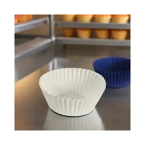 Baking Cup 5 IN Paper White Fluted - pack of 10000