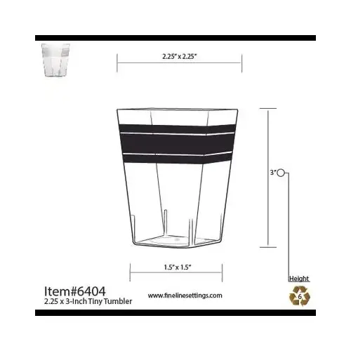 Tiny Temptations Cup Tumbler 5 OZ Plastic Clear - pack of 200 Tiny Temptations Cup Tumbler 5 OZ Plastic Clear - pack of 200