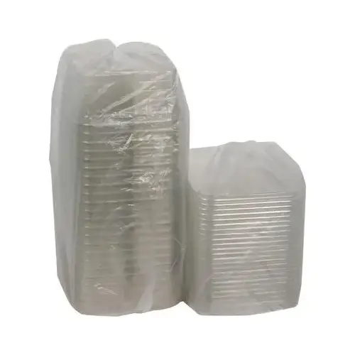 Deli Container Base & Lid Combo With Flat Lid 32 OZ 4 Compartment PET Clear Square - pack of 300 Deli Container Base & Lid Combo With Flat Lid 32 OZ 4 Compartment PET Clear Square - pack of 300