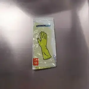 YUHONG 75005730 General Purpose Gloves Medium (MED) Yellow 1.38MIL Rubber Latex Flock Lined - pack of 144