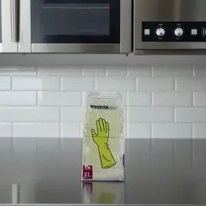 YUHONG 75005750 General Purpose Gloves XL Yellow 1.38MIL Rubber Latex Flock Lined - pack of 144