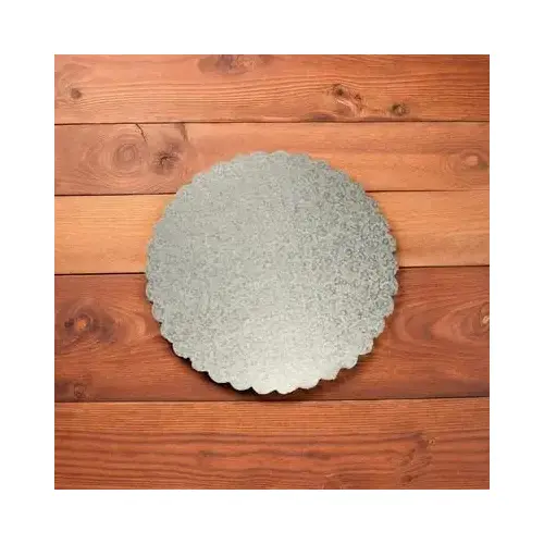 Cake Board 10 IN Paperboard Silver Scalloped - pack of 200